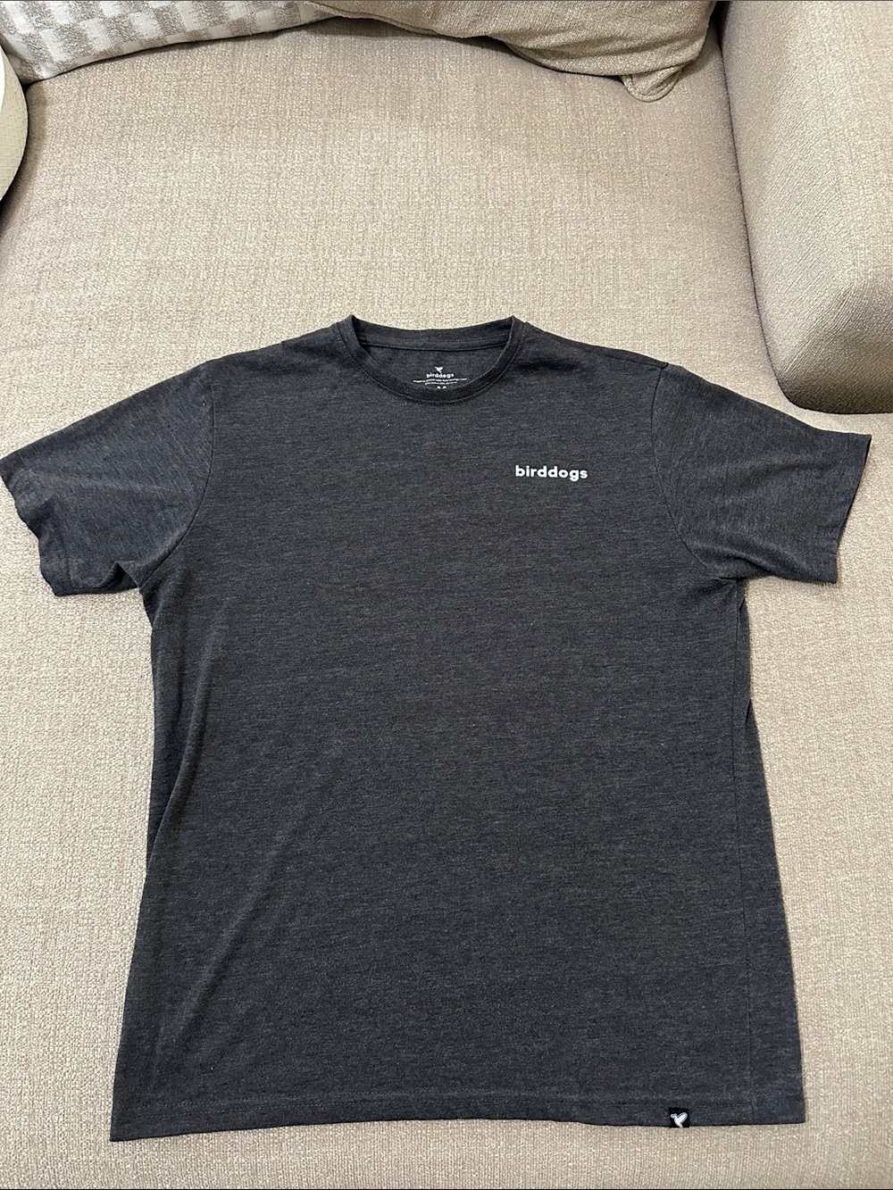 Birddogs Charcoal Black Logo Short-Sleeve Crew Tee